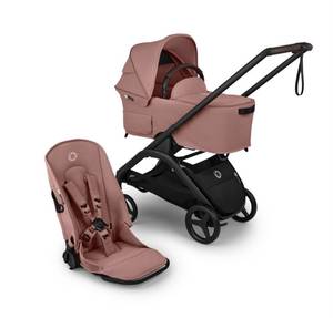 עגלת תינוק בוגבו דרגונפליי פלוס – Bugaboo Dragonfly Plus צבע בדים ורוד גגון ורוד