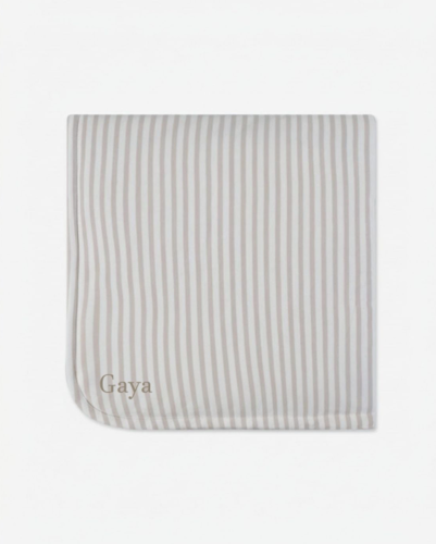 שמיכת ג'רסי עם מילוי 80*80 Cotton cloud בצבע שמנת צבעוני