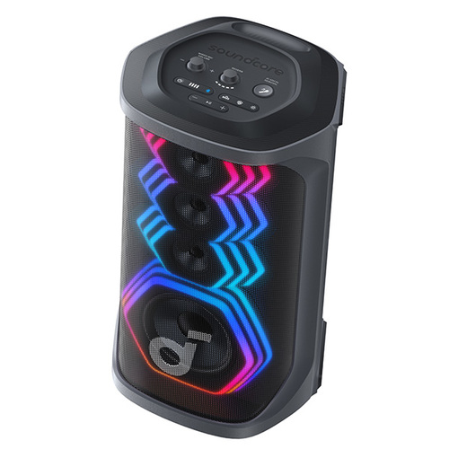 רמקול נייד Anker Soundcore Rave 3S בהספק 200W עם סאב וופר, תאורת לד וזוג מיקרופונים אלחוטיים | יבואן רשמי