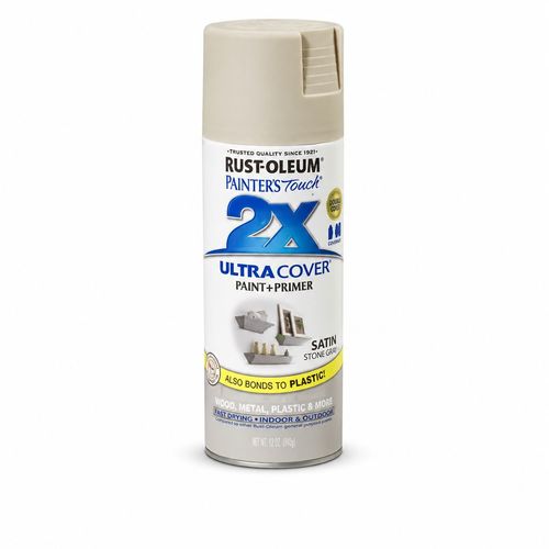 ספריי צבע X2 | אפור אבן מט | SATIN STONE GRAY Rust-Oleum
