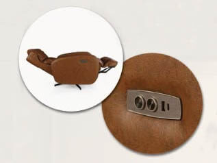 כורסאת טלויזיה חשמלית מבד דגם KS-1 אפור