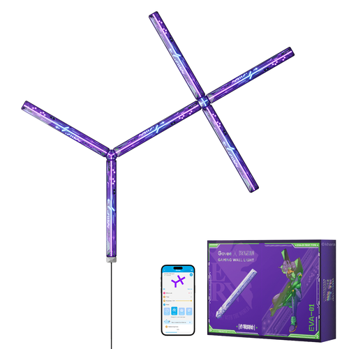 מערכת תאורה חכמה גיימינג Govee x Evangelion Gaming Wall Lights 6+2