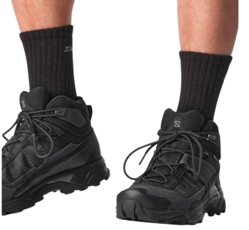 נעלי טיולים לגבר X Ultra 5 Mid Wide Gtx שחורות - Salomon