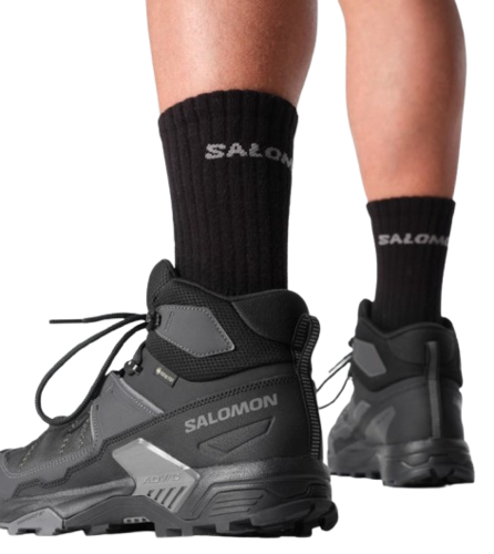 נעלי טיולים לגבר X Ultra 5 Mid Wide Gtx שחורות - Salomon