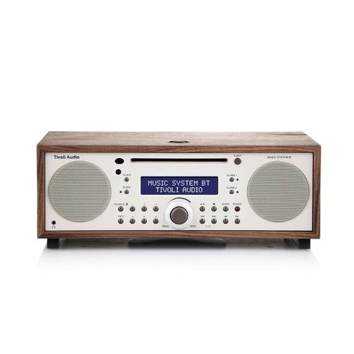 נגן CD כולל רדיו שולחני  Music System BT צבע אגוז/כסוף טיבולי אודיו
