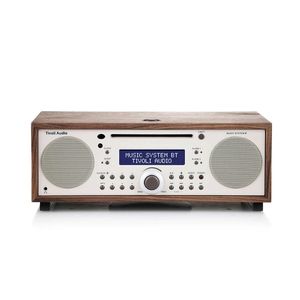 נגן CD כולל רדיו שולחני  Music System BT צבע אגוז/כסוף טיבולי אודיו