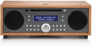 נגן CD כולל רדיו שולחני  Music System BT צבע אלון/אפור טיבולי אודיו