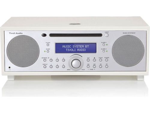 נגן CD כולל רדיו שולחני Music System BT צבע לבן/כסוף טיבולי אודיו