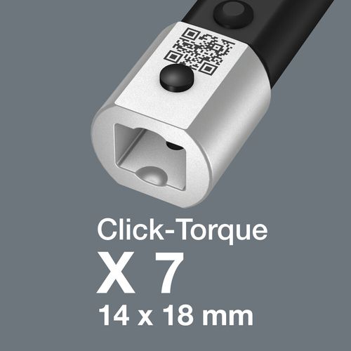 ידית מומנט לראשים מתחלפים Click-Torque X 7 בחיבור 14x18 מ