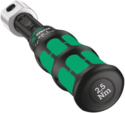ידית מומנט קליק לראשים מתחלפים חיבור 9x12 מרובע בטווח 2.5-25 Nm.