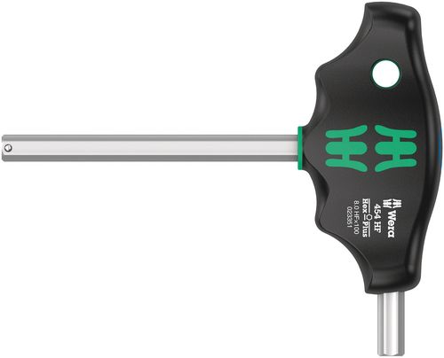 מברג אלן ידית T עם פרופיל Hex-Plus ו-HF (פונקציית החזקה ייעודית holding function) במידה 5 מ