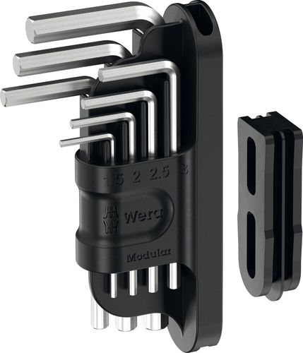 סט מפתחות אלן משושה Hex-Plus מודולרי עם 8 חלקים וגימור כרום.