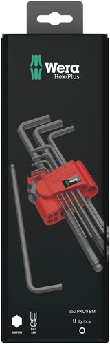 סט מפתחות אלן כדורי Hex-Plus בגימור שחור BlackLaser הכולל 9 חלקים במידות מ