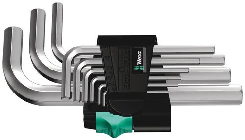 סט מפתחות אלן Hex-Plus מילימטרי כרום בתוך מארז קליפ מפלסטיק הכולל 9 חלקים.