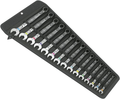 סט מפתחות רינג פתוח Joker 6003 עם 15 חלקים בנרתיק קשיח.