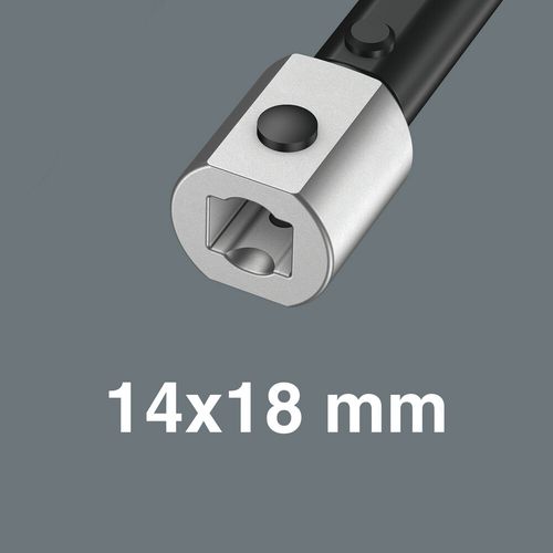 ראש פתוח מתכוונן לידית מומנט חיבור 14x18 מרובע במידה 16-19 מ