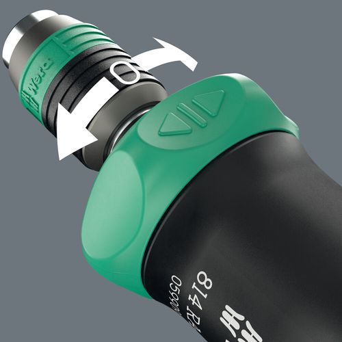 סט מברג אקדח ראצ'ט עם מחסנית ביטים פנימית 1/4 הכולל 7 חלקים ונרתיק חגורה.