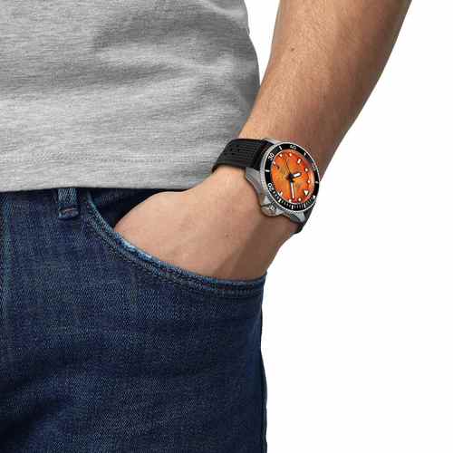 Tissot T1209071728100 SEASTAR 600M 44MM אוטומטי 600M צלילה