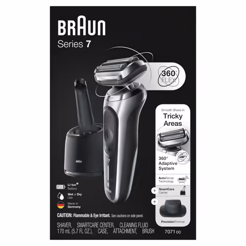 מכונת גילוח בראון סדרה 7 עם מתקן שטיפה Braun 7071CC