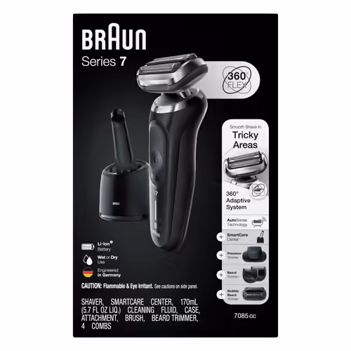 מכונת גילוח בראון סדרה 7 עם מתקן שטיפה Braun 7085CC
