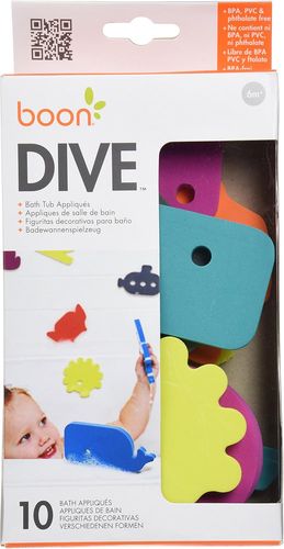 10 מדבקות ספוג לאמבטיה DIVE - יצורי ים