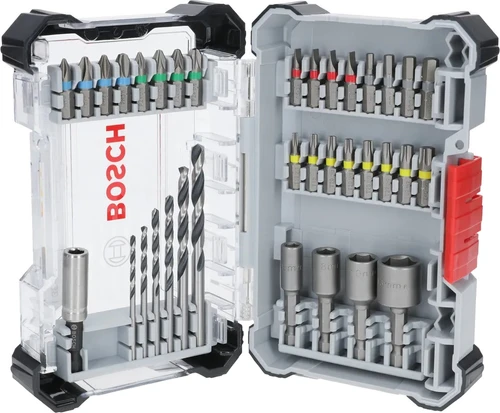 סט 35 ביטים +מקדחים מקצועי לעבודות מתכת HSS-G בוש Bosch