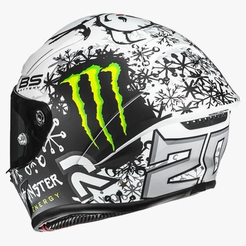 קסדה מלאה אייג' ג'יי סי שחור / לבן מונסטר – HJC RPHA 1 MONSTER QUARTARARO CARBON V2