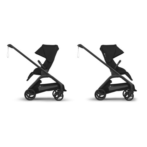 עגלת תינוק Bugaboo Dragonfly Plus בשחור - מבט נוסף על גגון ומושב