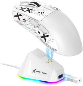 עכבר GAMING ATTACK SHARK X11 WHITE RGB USB
