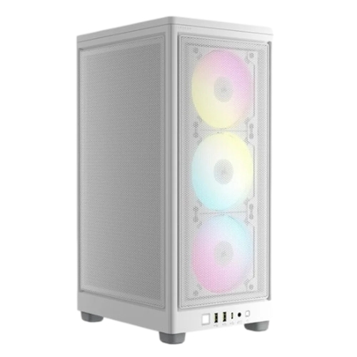 מארז למחשב | CORSAIR 2000D RGB White AIRFLOW | Mini-ITX לבן