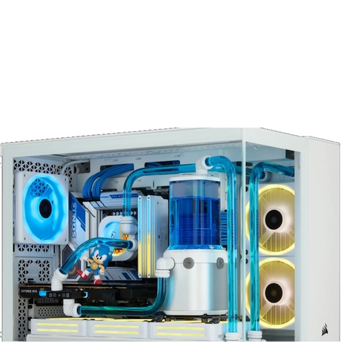 Corsair 6500X – מארז גיימינג Dual-Chamber בגימור לבן ועץ במב