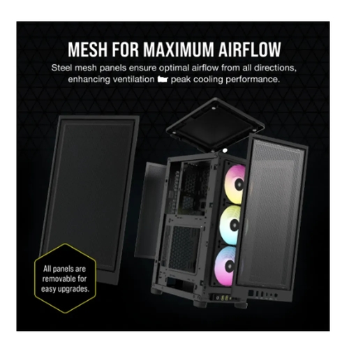 מארז למחשב | CORSAIR 2000D RGB Black AIRFLOW | Mini-ITX