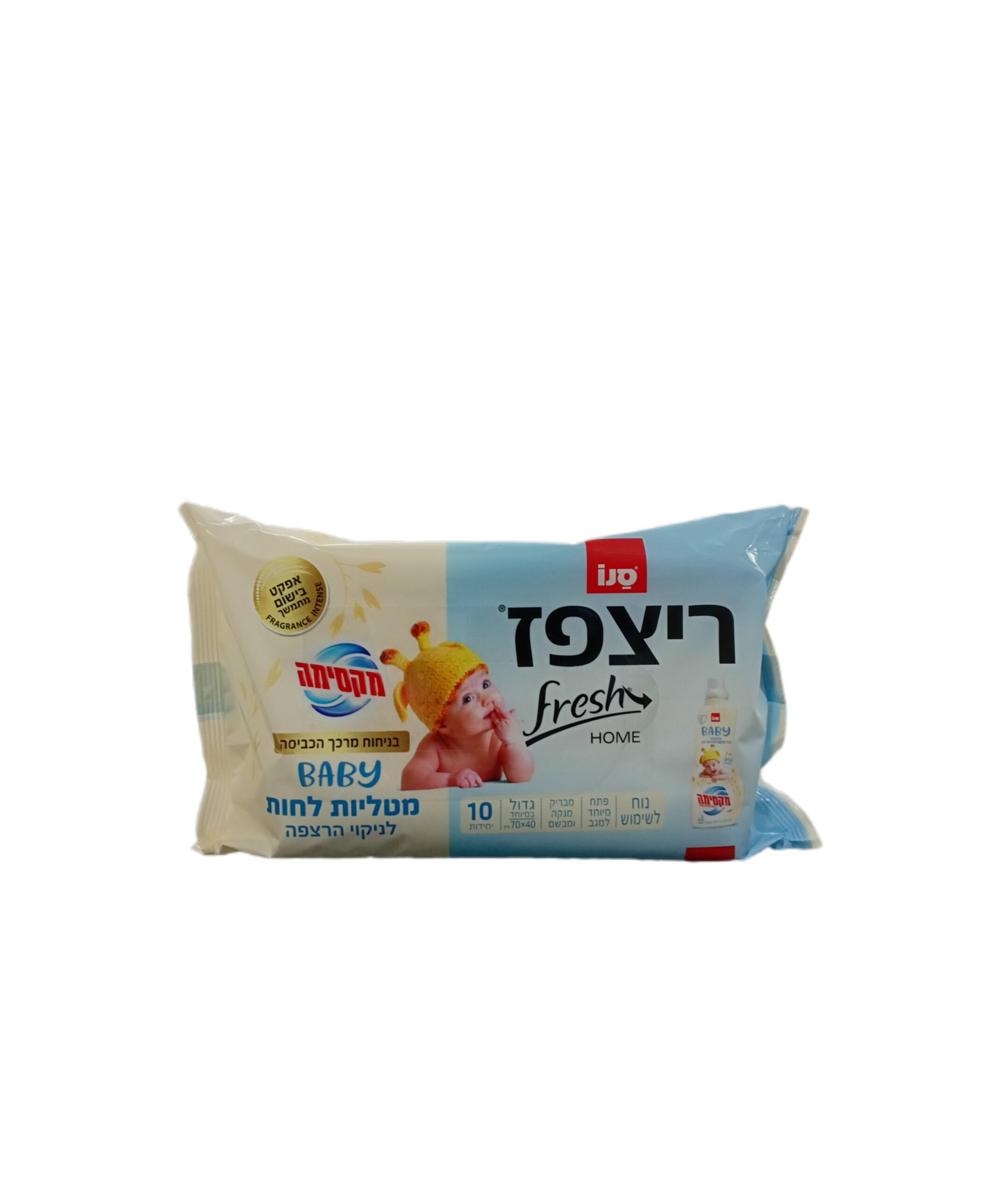ריצפז - מטליות לחות לניקוי הרצפה בניחוח מרכך הכביסה BABY