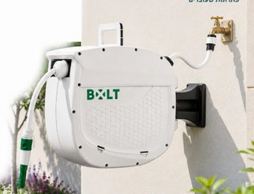 גלגלת השקיה אוטומטית  20 מטר  חזרה מבוקרת PVC  משוריין BOLT