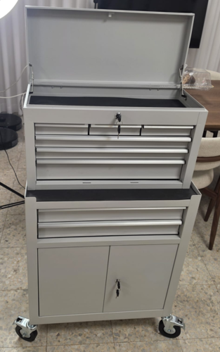 עגלת מוסך לבנה מקצועית למספרה דגם 657