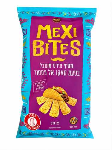 MeXi BiTeS חטיף תירס מתובל בטעם טאקו אל פסטור 125 גרם