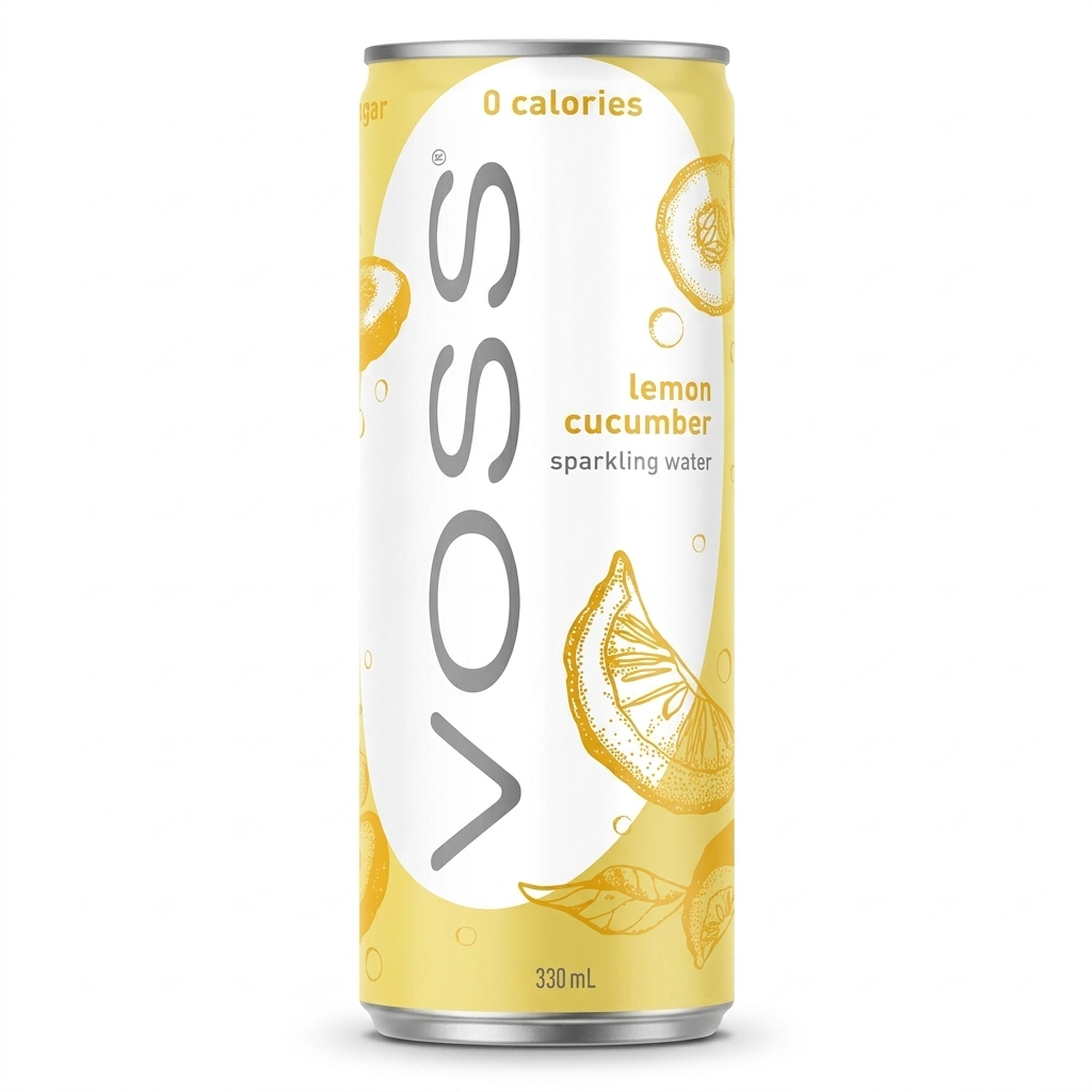 voss - משקה מים מוגזים בטעם לימון ומלפפון 300 מ