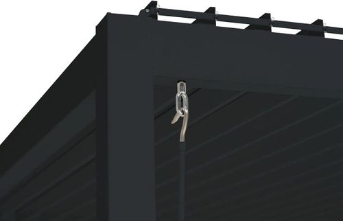 גזיבו עם גג תריסי 3X3.6 מ' דגם סיישל לבן