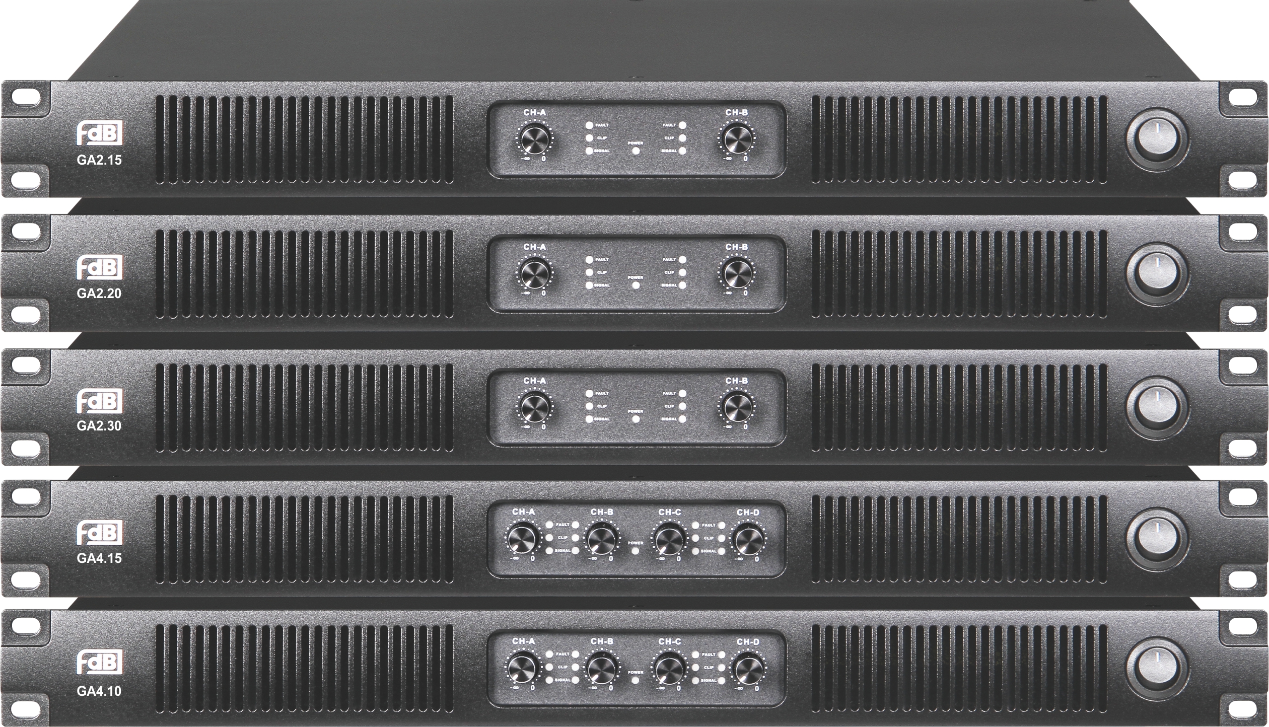 מגבר הספק דיגיטלי 1U 4×1500W GA4.15
