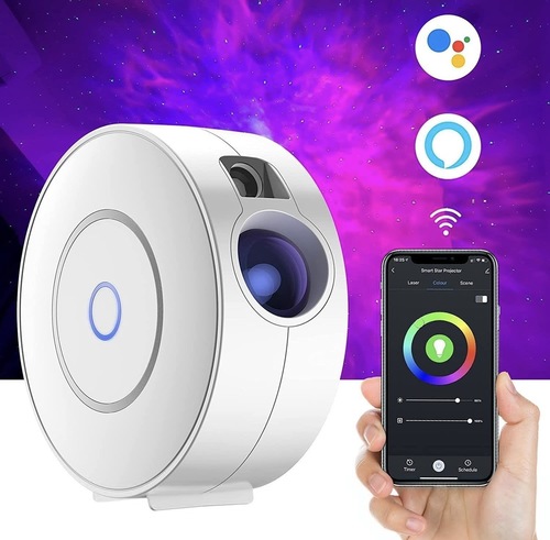מקרן גלקסיה חכם Wi-Fi עם שליטה באפליקציה ובפקודות קוליות | Smart Wi-Fi Galaxy Star Projector with App & Voice Control