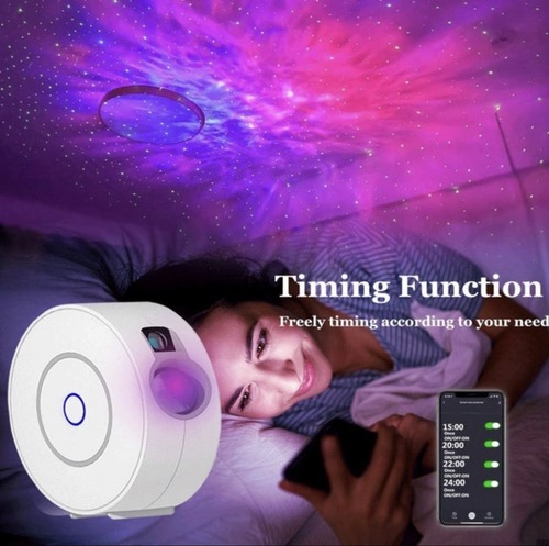 מקרן גלקסיה חכם Wi-Fi עם שליטה באפליקציה ובפקודות קוליות | Smart Wi-Fi Galaxy Star Projector with App & Voice Control