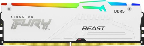 זכרון לנייח | Kingston FURY Beast White RGB | 16GB | 6000Mhz C30
