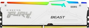 זכרון לנייח | Kingston FURY Beast White RGB | 16GB | 6000Mhz C30