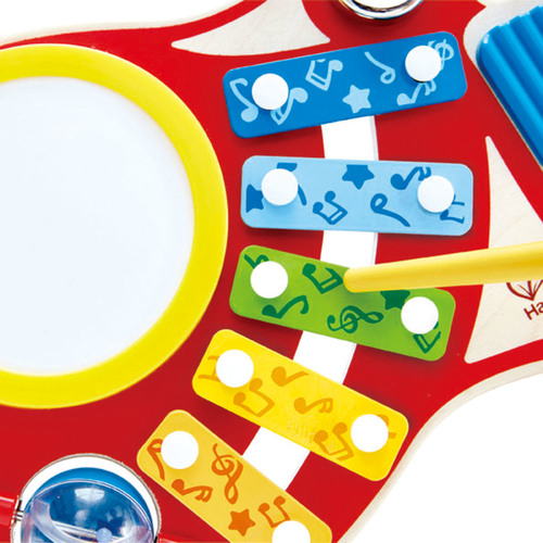 מערכת מוזיקה 6 ב 1 בצורת גיטרה