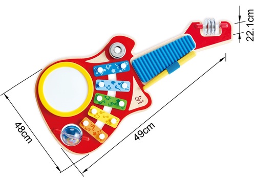 מערכת מוזיקה 6 ב 1 בצורת גיטרה