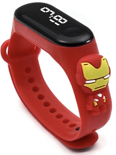 שעון דיגיטלי לילדים Marvel Iron Man LED Digital Kids Watch