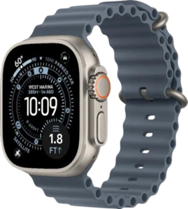 שעון חכם 49mm Watch Ultra 3 GPS+Cell Natural Titanium |Blue Ocean Band