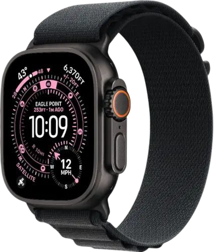 שעון חכם 49mm Watch Ultra 3 GPS+Cell Black Titanium| Black/Charcoal Loop