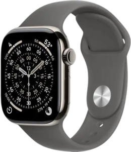שעון חכם 46mm Watch 11 GPS+Cell Natural Titanium Stone Grey Band