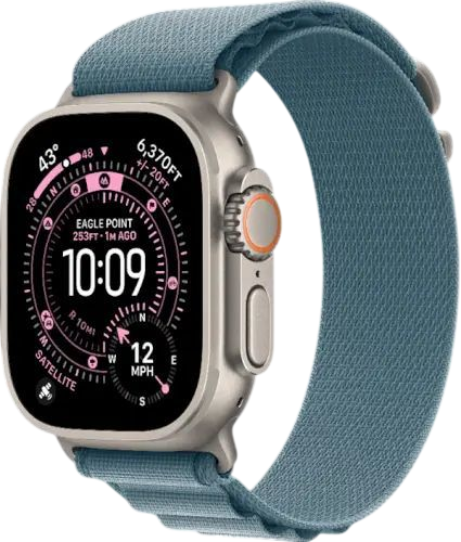 שעון חכם 49mm Watch Ultra 3 GPS+Cell Natural Titanium|Blue Alpine Loop